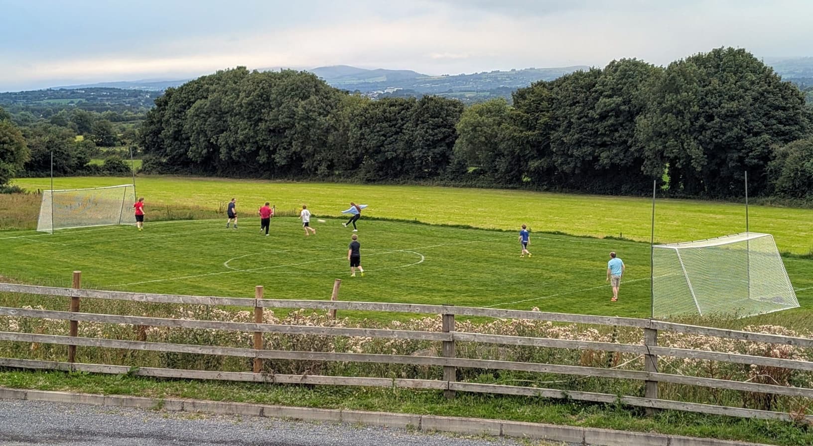 Kids playing on the pitch